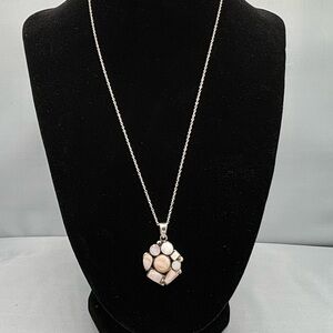 Silver Pearl Pendant Necklace